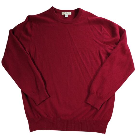 Turnbury 100% Cashmere Sweater Red Crew Neck Soft Luxury Knit Madagascar M - Picture 1 of 10